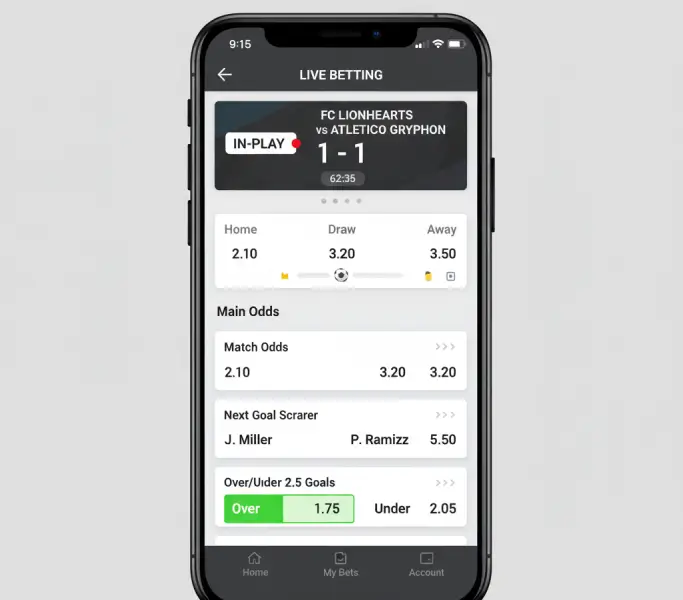 แทงสดขณะแข่งขัน